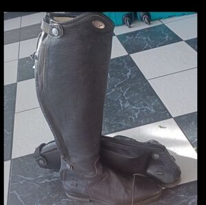 Tuffrider Belmont Field Boots, Pebbled Leather Appx 20" Tall, Sz 11